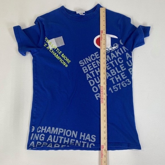 Vintage‎ Champion Graphic T-Shirt Athletic Durable Tee Blue Large - Picture 3 of 7